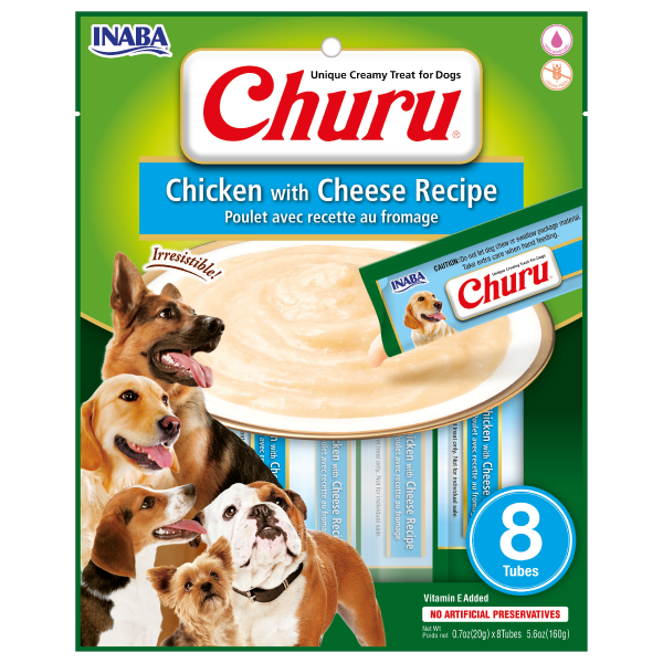 Churu Perro Sabor Pollo y Queso 8 tubos