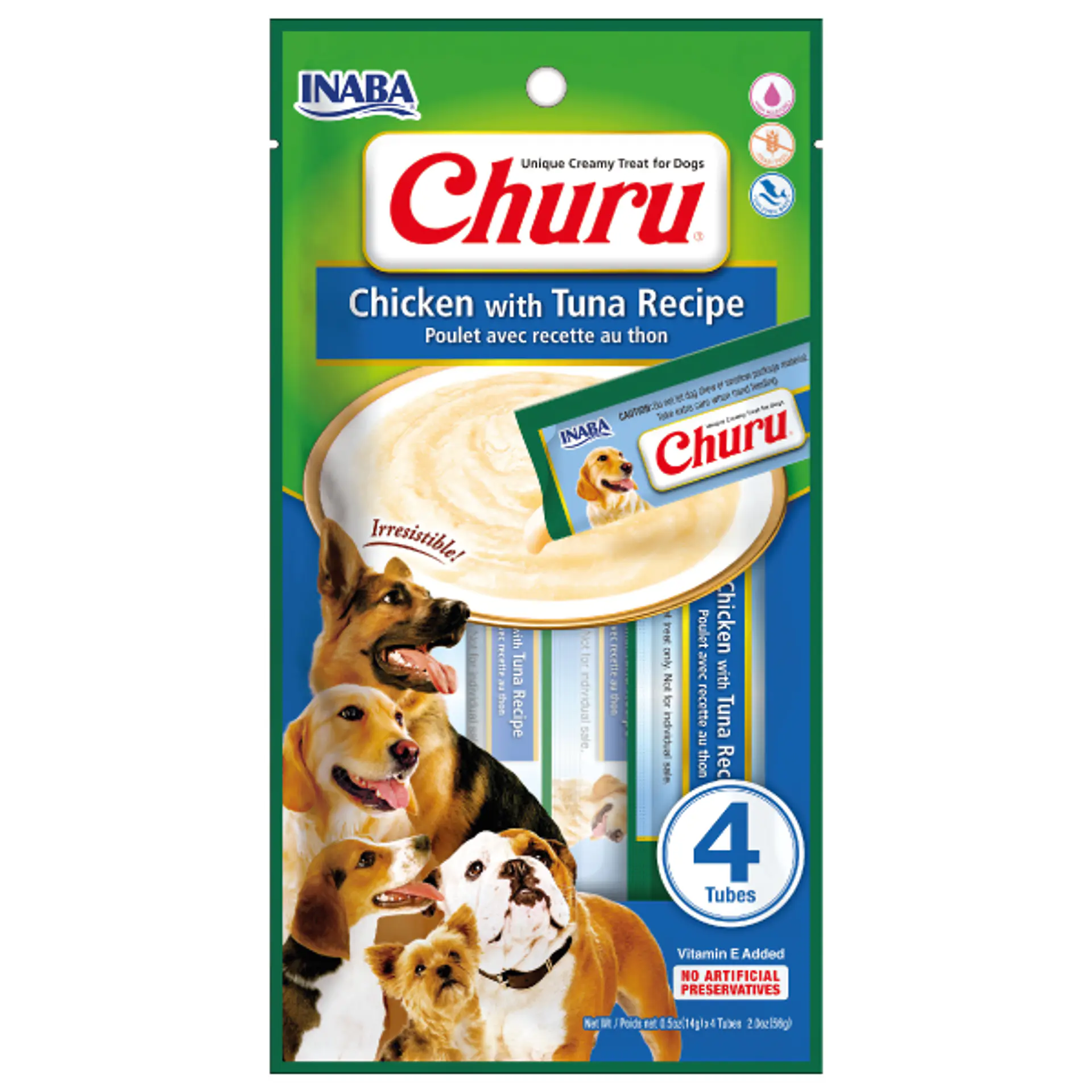 CHURU PERRO SABOR POLLO CON ATÚN 56 GRS. 1