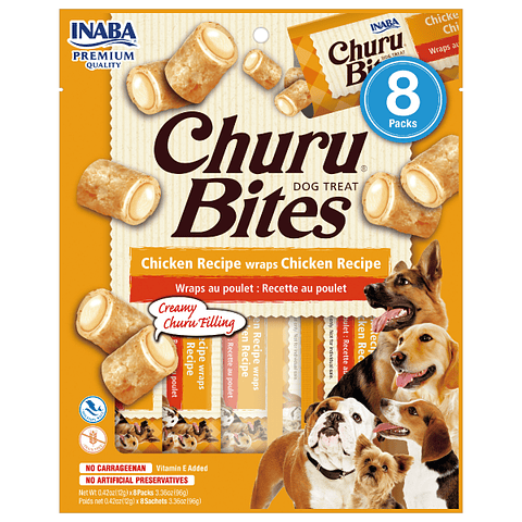CHURU BITES PERRO SABOR POLLO 96 GRS.