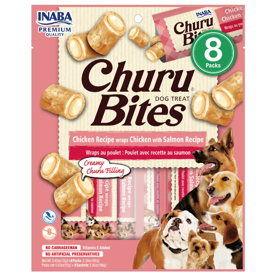 CHURU BITES PERRO SABOR POLLO CON SALMÓN 96 GRS. 1