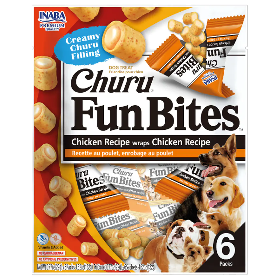 CHURU FUN BITES PERRO SABOR POLLO 132 GRS. 1