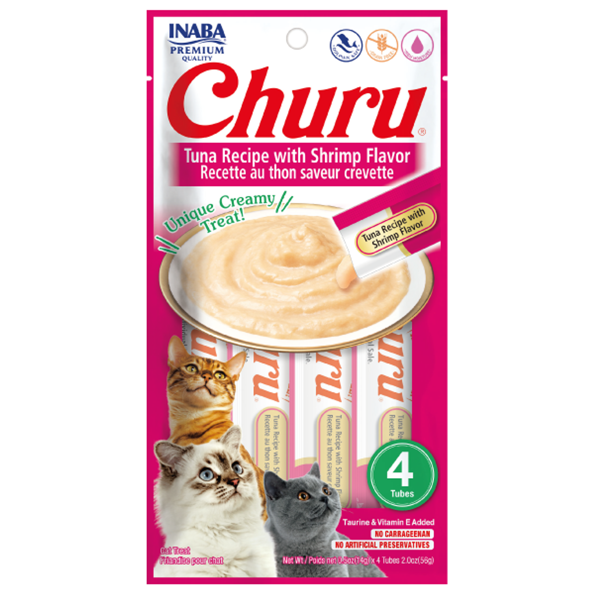 CHURU GATOS SABOR ATÚN CON CAMARÓN 56 GRS. 1