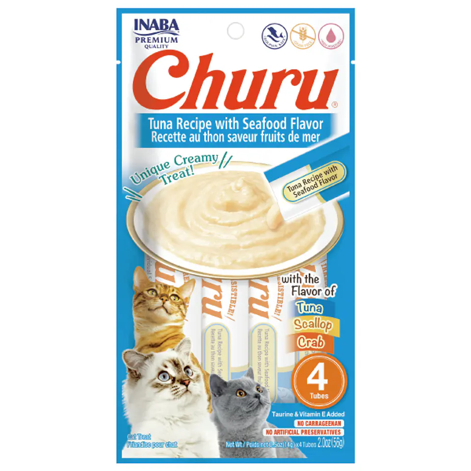 CHURU GATOS SABOR ATÚN CON MARISCOS 56 GRS. 1