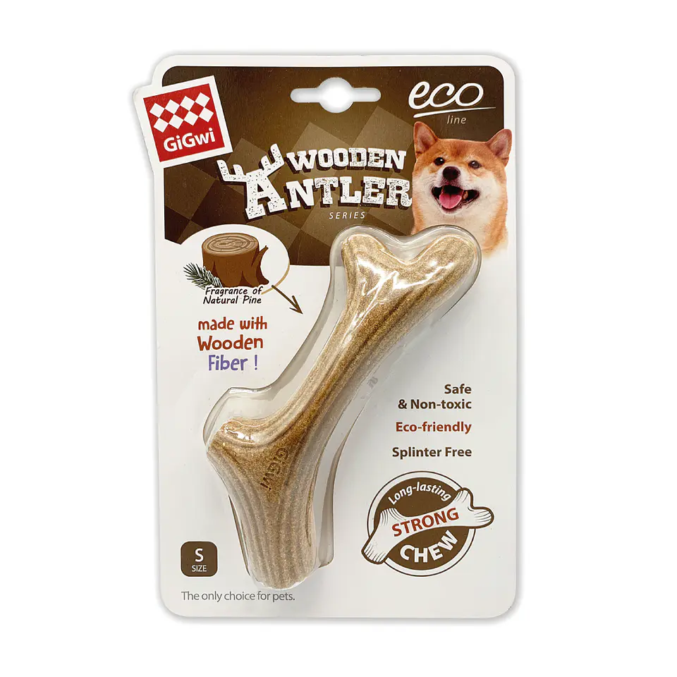 GIGWI WOODEN ANTLER 3