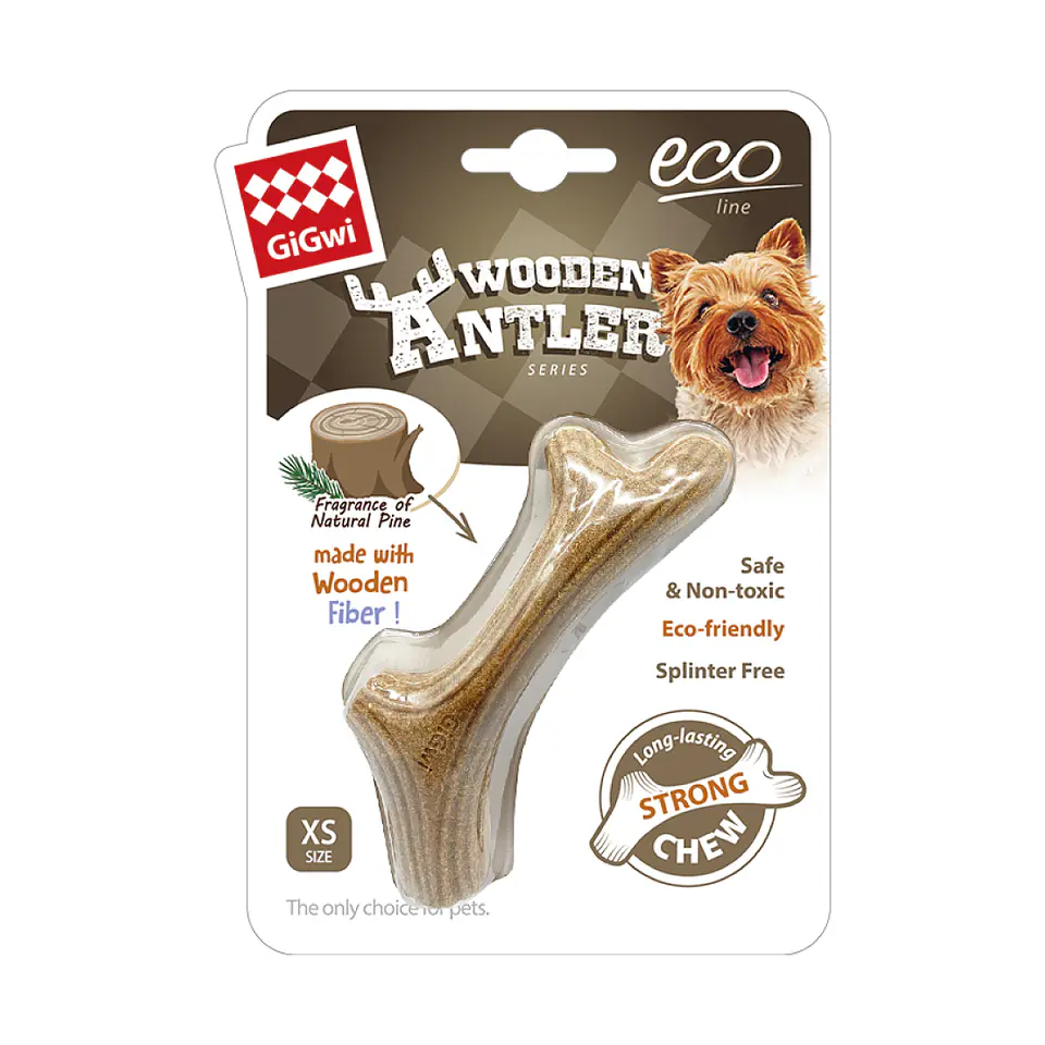 GIGWI WOODEN ANTLER 4