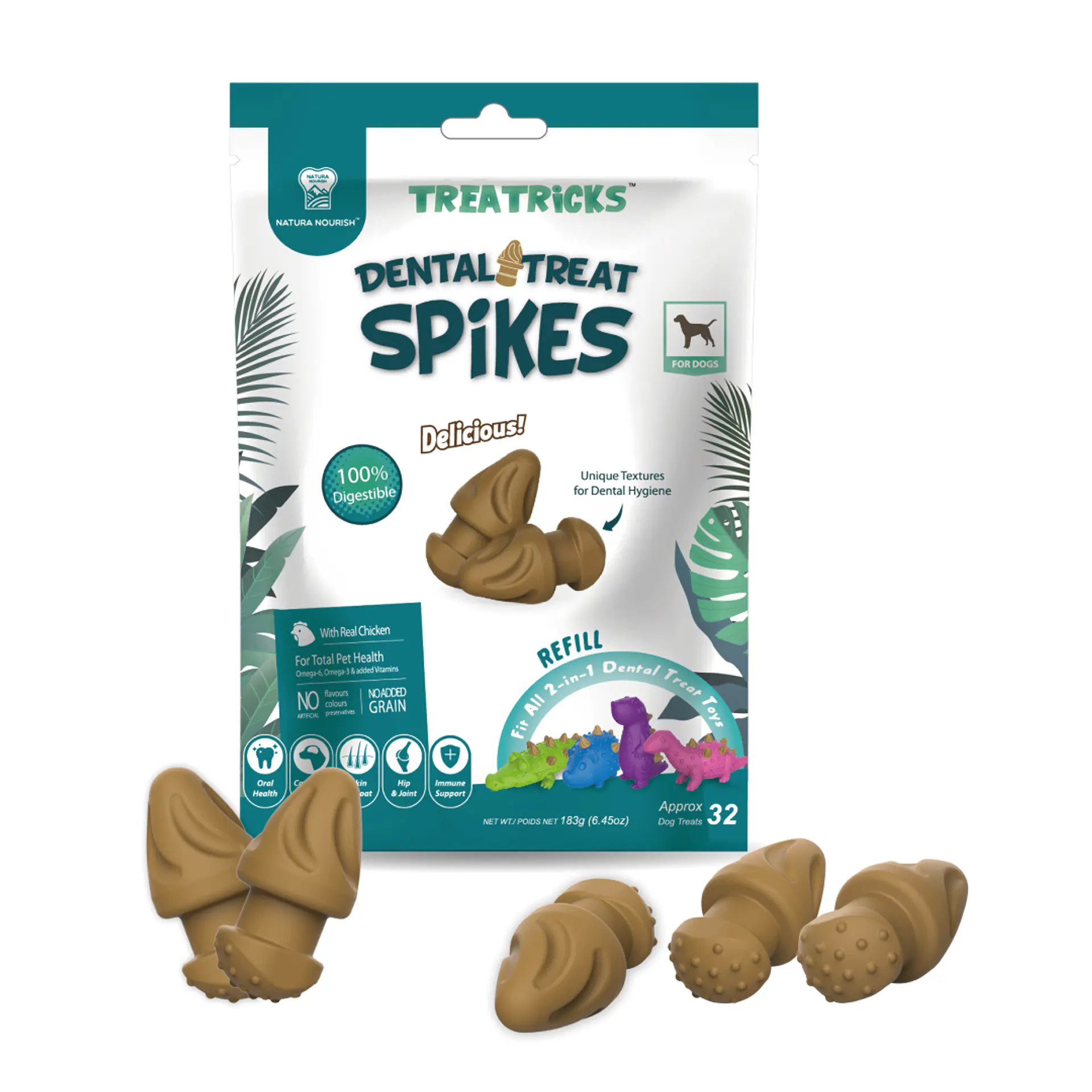 TREATRICKS DENTAL TREAT SPIKES 183 GRS. 3