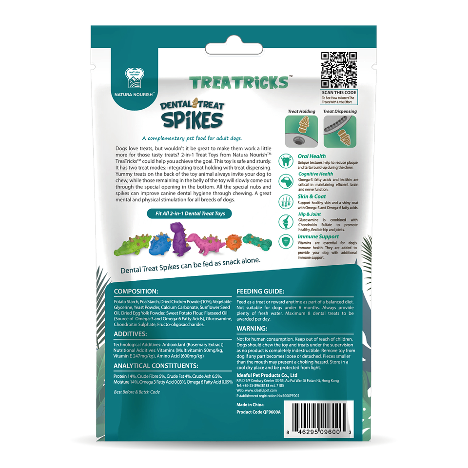 TREATRICKS DENTAL TREAT SPIKES 183 GRS. 2