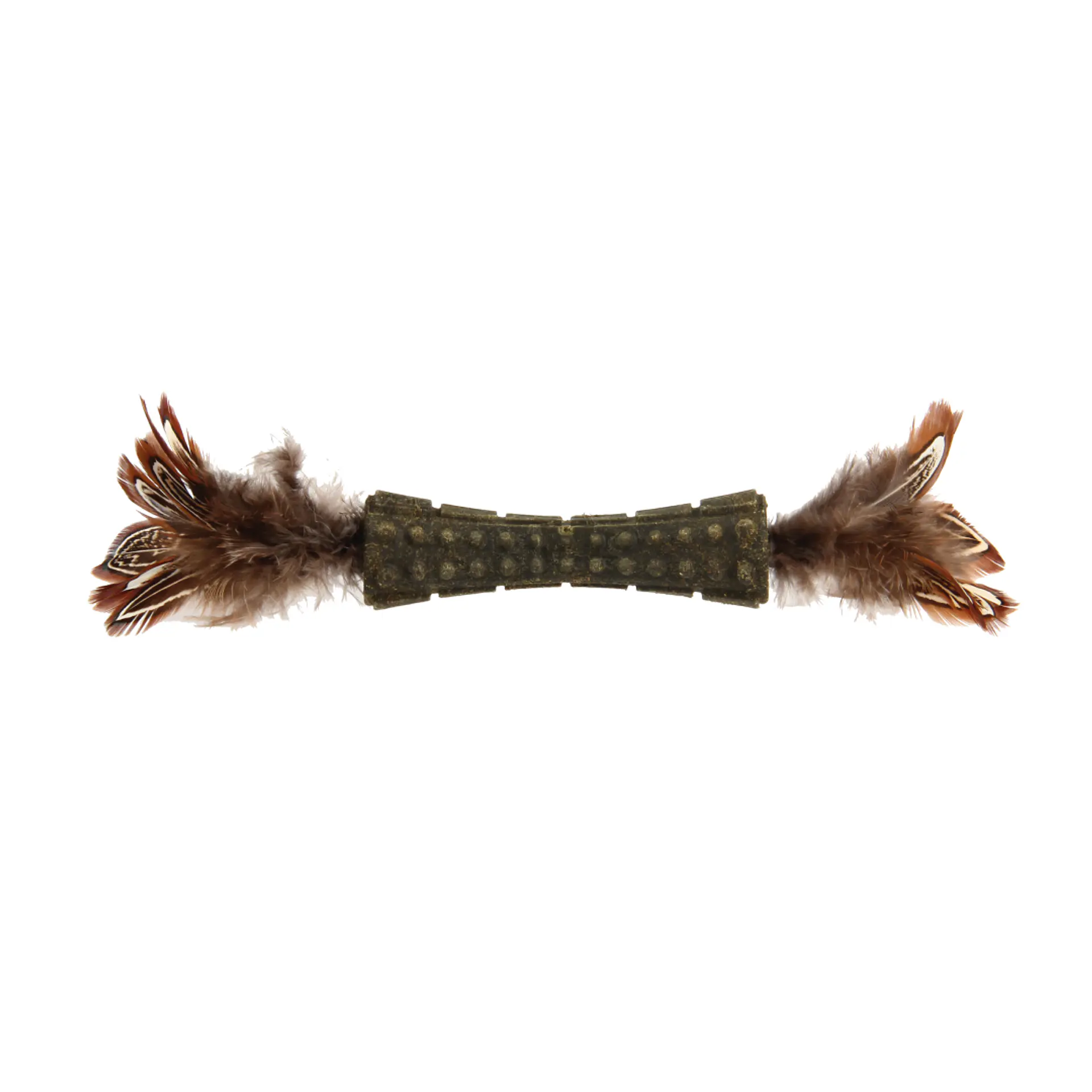 GIGWI JOHNNY STICK CON PLUMA NATURAL 2