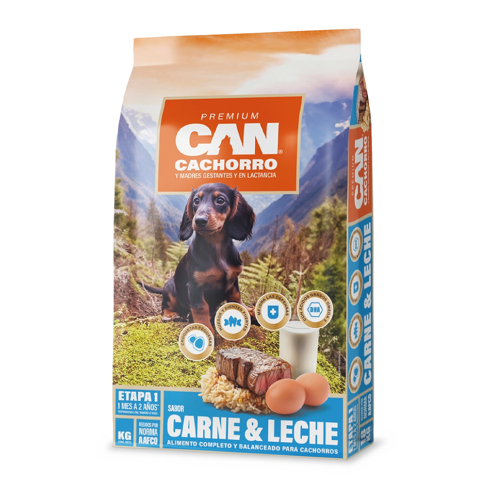 CAN CACHORRO CARNE & LECHE 18 K. 1