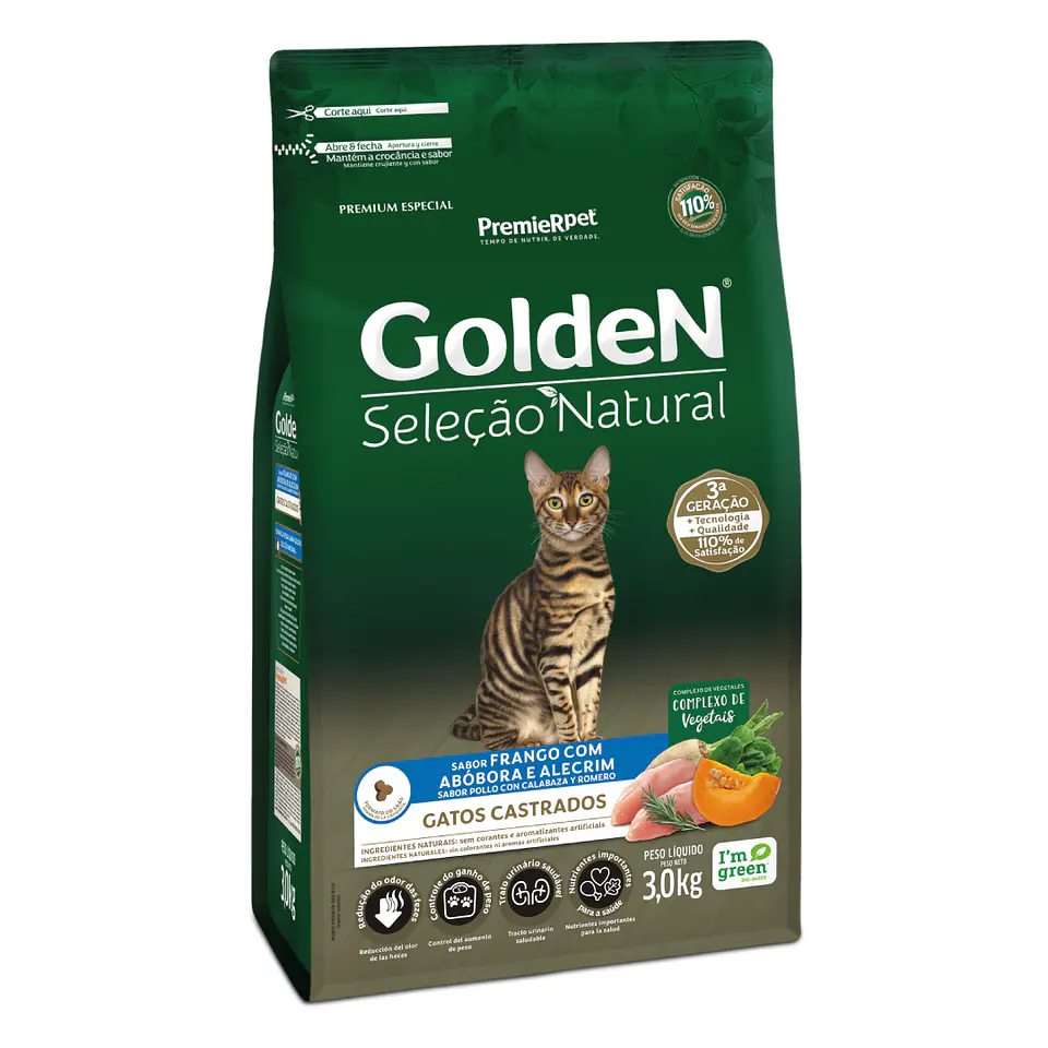 GOLDEN SELECCIÓN NATURAL GATOS CASTRADOS 3 K. 1