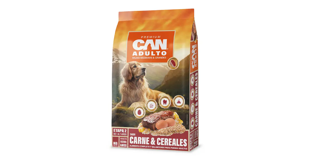 CAN ADULTO CARNE & CEREALES 18 K.
