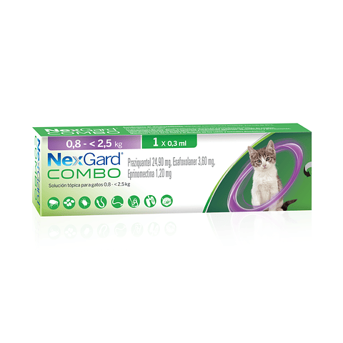 NEXGARD COMBO 0.8 A 2.5 K.