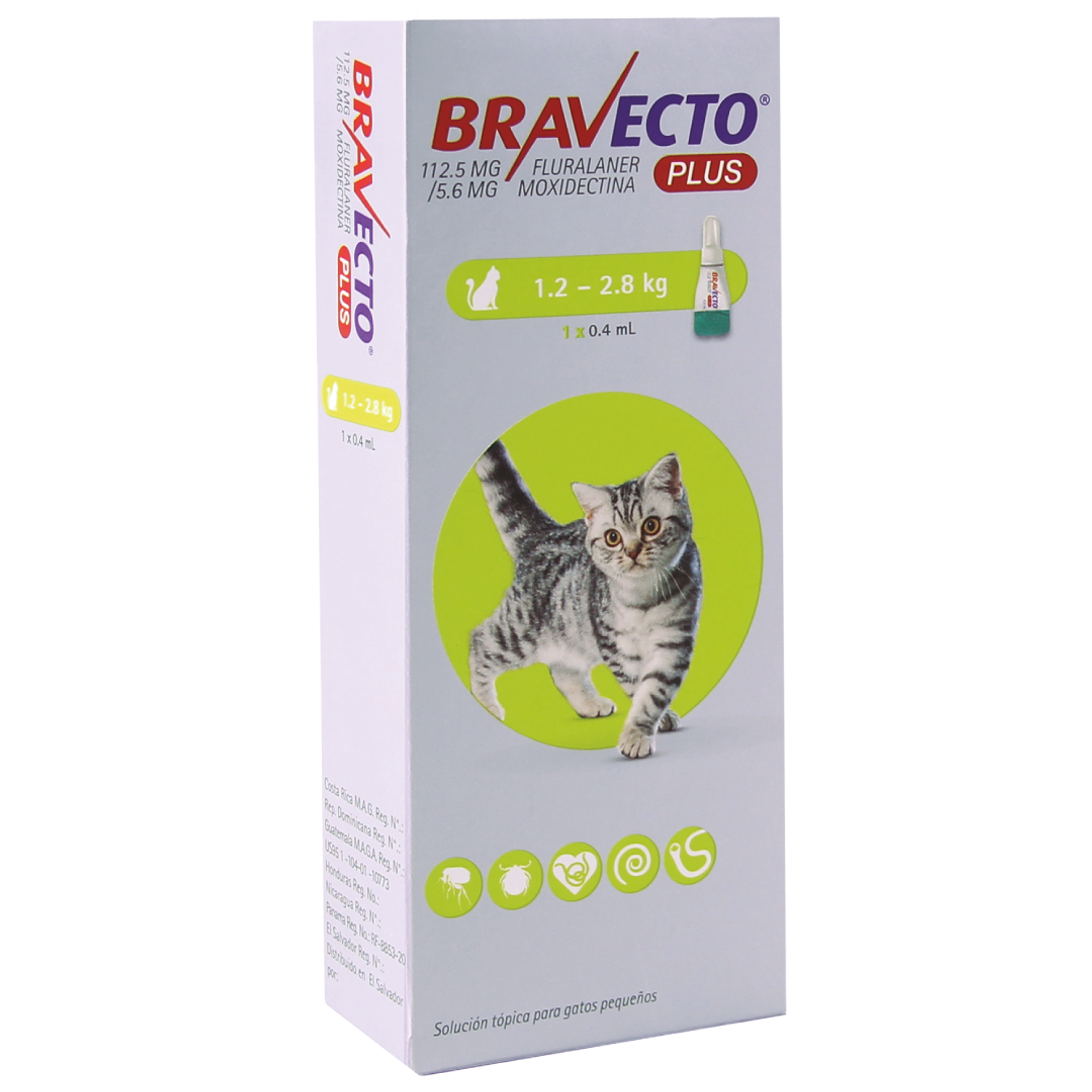 BRAVECTO PLUS GATO 1.2 - 2.8 K. 1