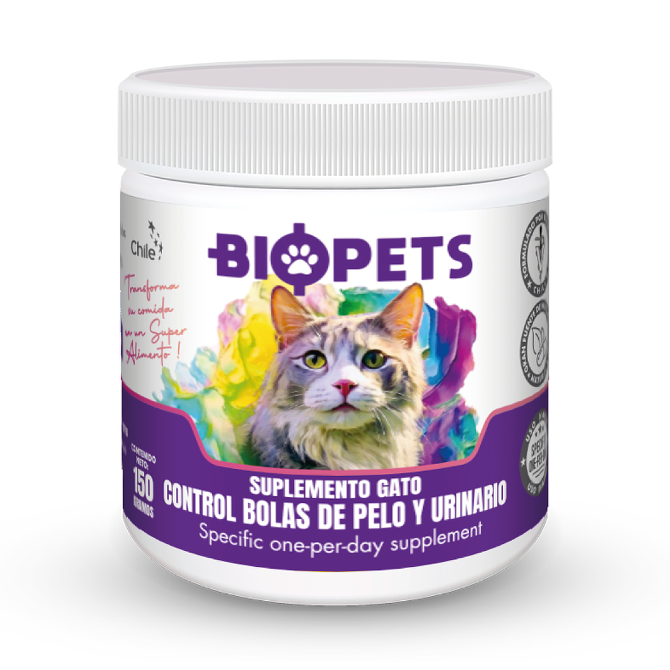 BIOPETS GATO CONTROL BOLAS DE PELO Y URINARIO 150 GRS. 1