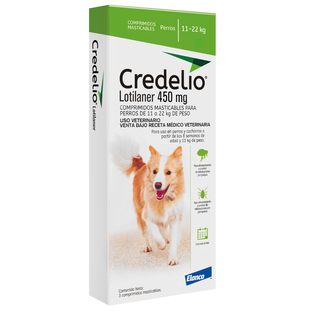 ANTIPARASITARIO CREDELIO 450MG PERRO 11 - 22KG