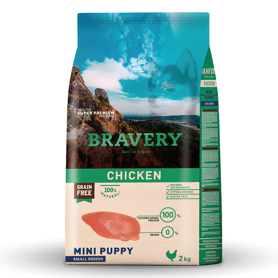 BRAVERY CHICKEN MINI PUPPY SMALL BREEDS 2 K. 1