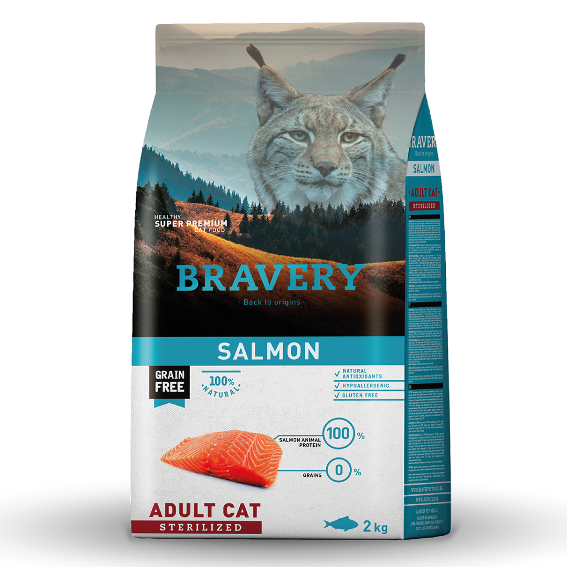 BRAVERY SALMON ADULT CAT STERILIZED 2 K.  1