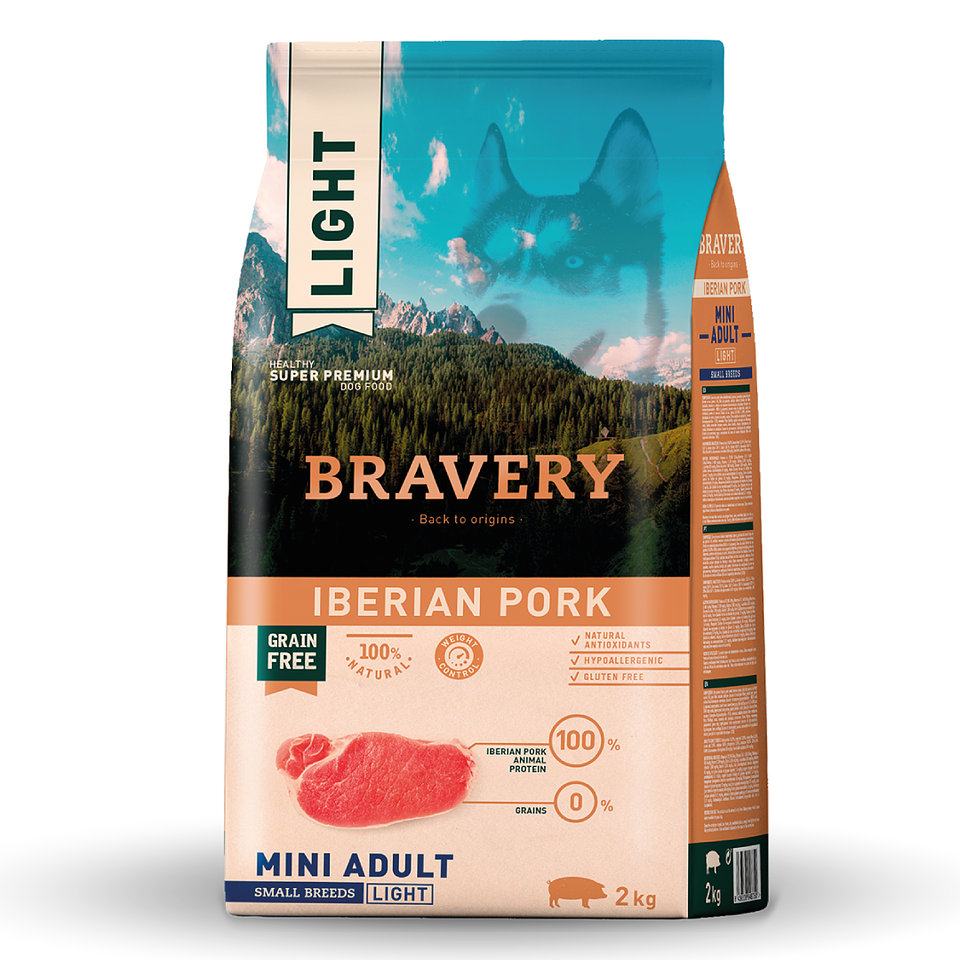 BRAVERY LIGHT IBERIAN PORK MINI ADULT SMALL BREEDS 2 K.  1