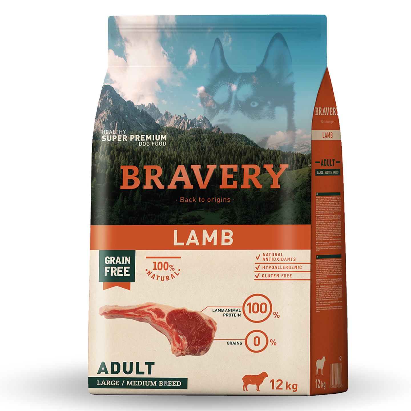 BRAVERY LAMB ADULT LARGE/MEDIUM BREEDS 12 K.  1
