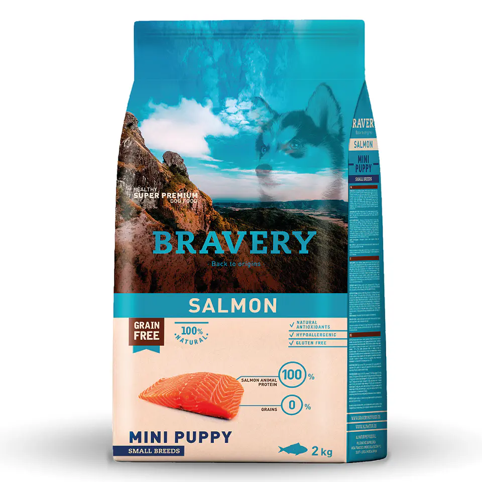 BRAVERY SALMON MINI PUPPY SMALL BREEDS 2 K.  1