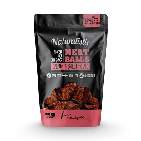 NATURALISTIC MEAT BALLS SALMON AND SWEET POTATO 100 GRS. 