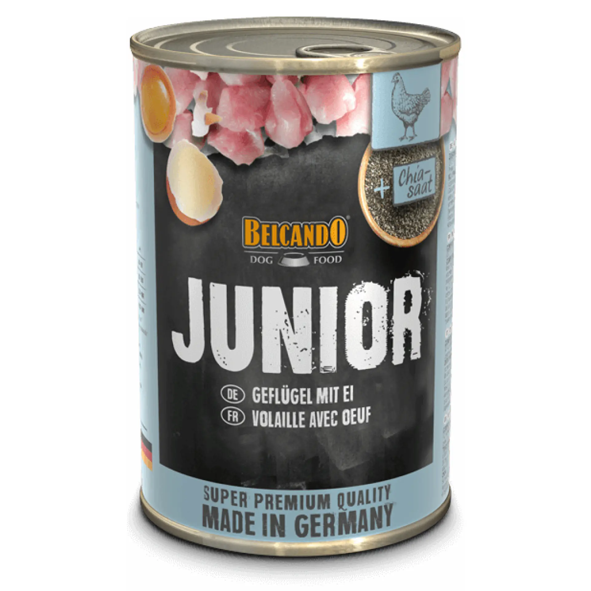 BELCANDO LATA JUNIOR AVE CON HUEVOS 400 GRS. 1