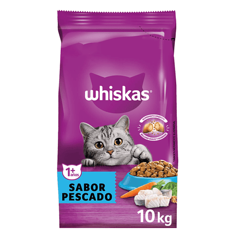 WHISKAS ADULTOS PESCADO 10 K.