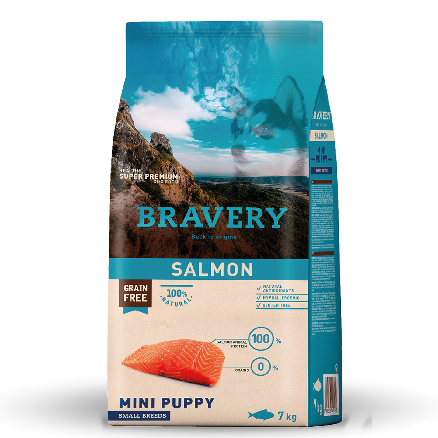 BRAVERY SALMON MINI PUPPY SMALL BREEDS 7 K.  1