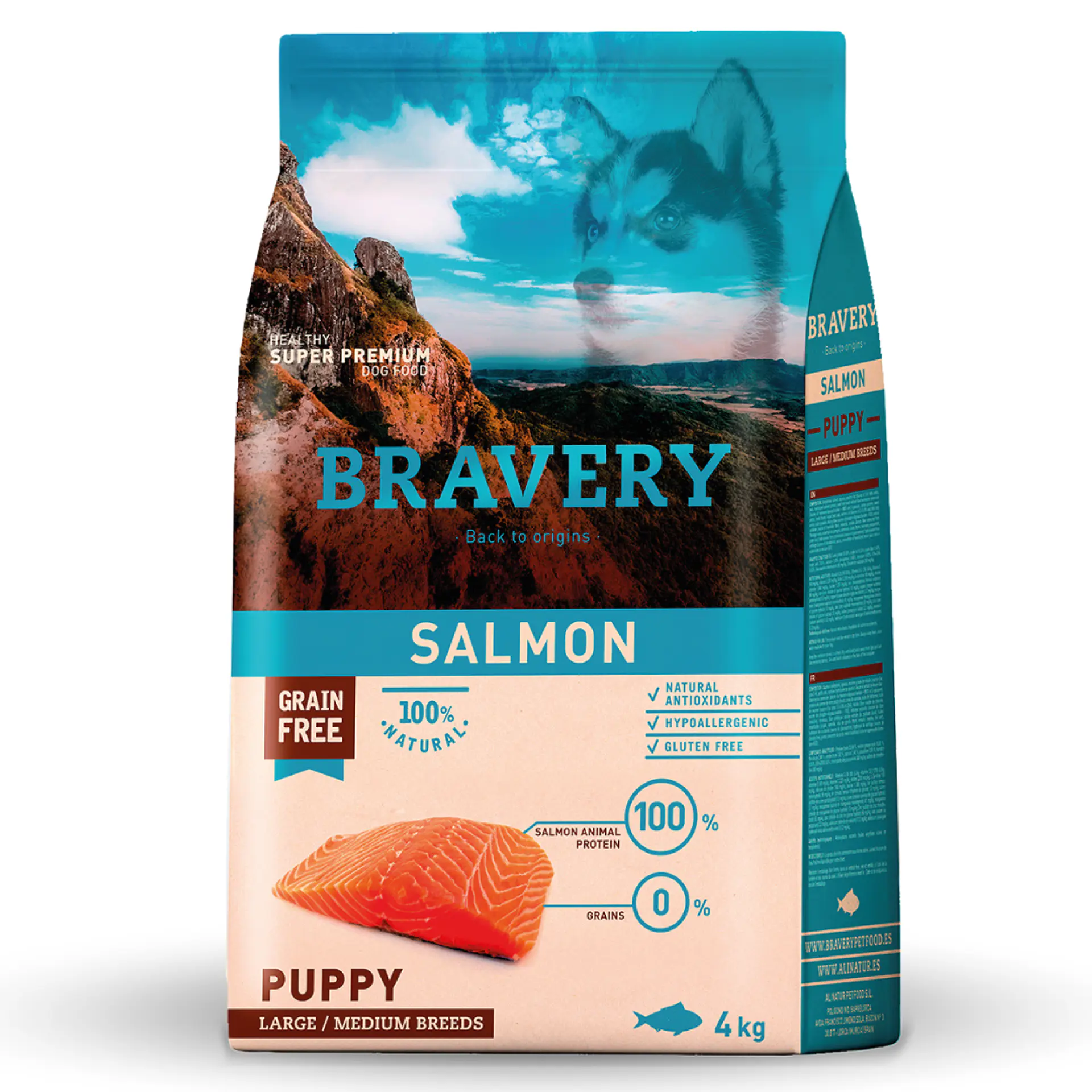 BRAVERY SALMON PUPPY LARGE/MEDIUM 4 K.  1