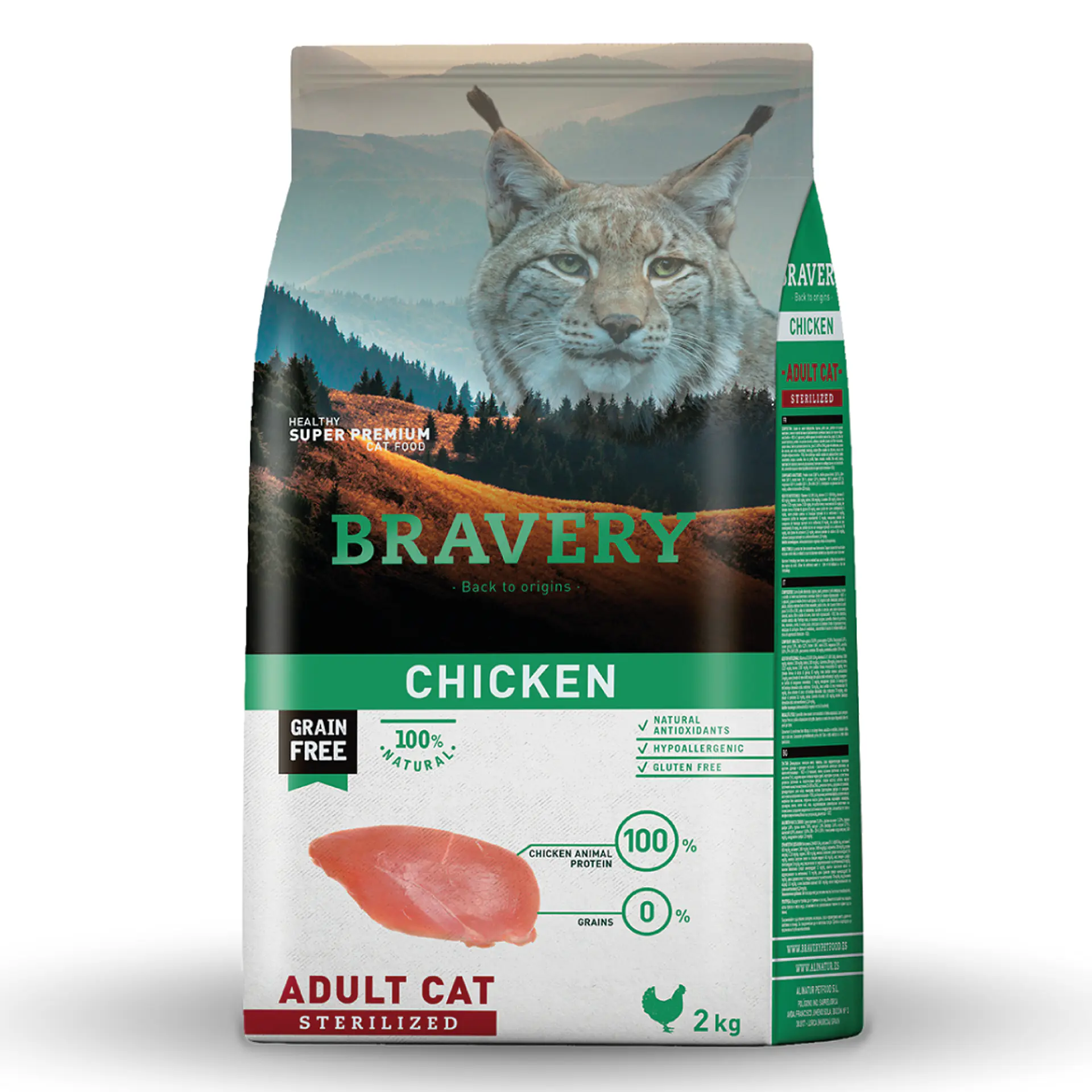 BRAVERY CHICKEN ADULT CAT STERILIZED 2 K.  1
