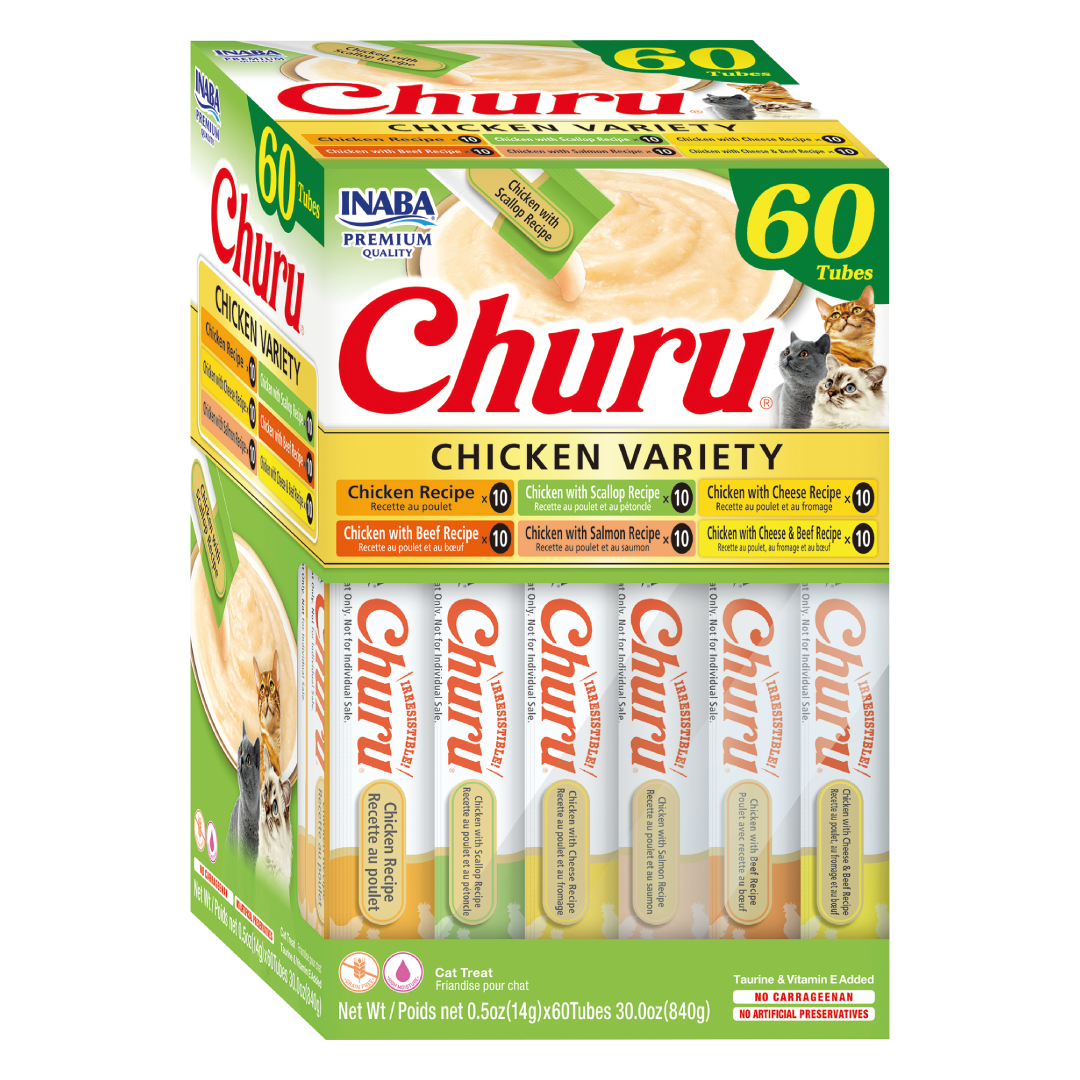 Churu Gato Pollo Variedades 60 Tubos