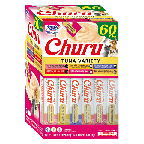CHURU GATO ATUN VARIEDADES CAJA 60 UN. 