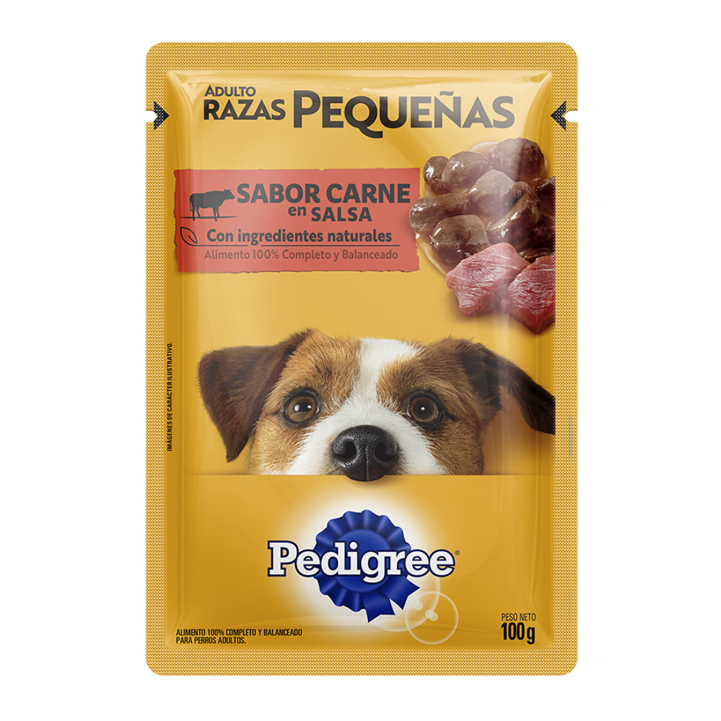 PEDIGREE SACHET CARNE RAZA PEQUEÑA 100 GRS. 1