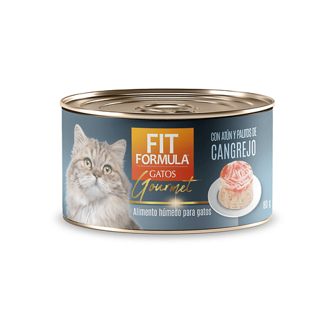 FIT FORMULA GOURMET ATUN Y PALITOS DE CANGREJO 80 GRS.