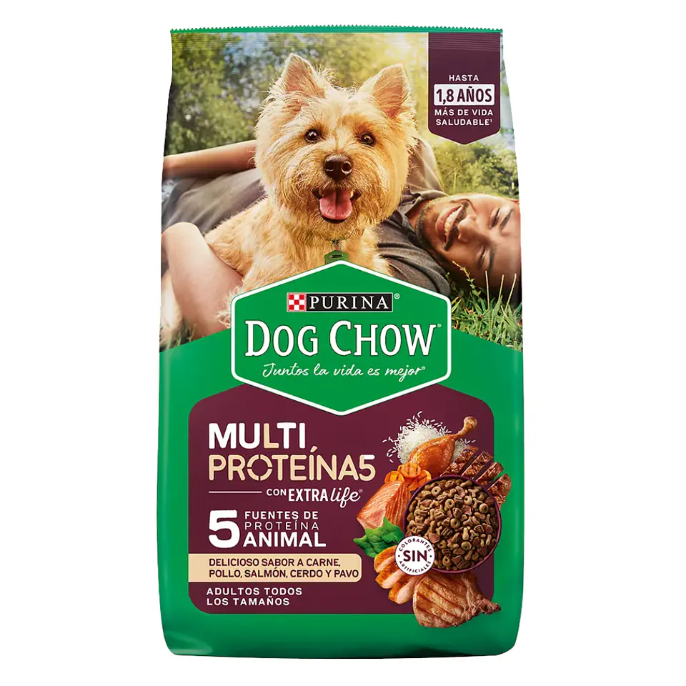 DOG CHOW ADULTO MULTI PROTEÍNA TODOS LOS TAMAÑOS 1
