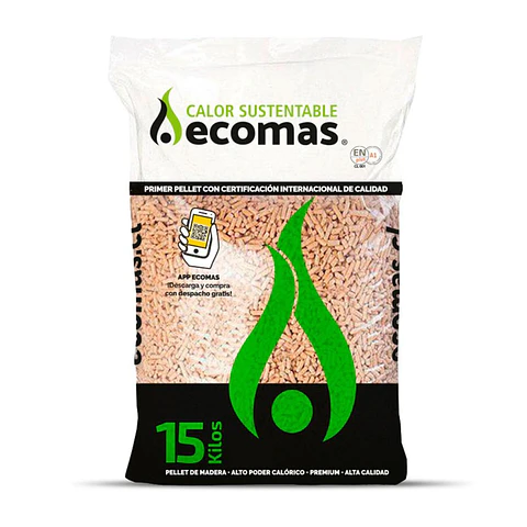 PELLET ESTUFA ECOMAS 15 K.