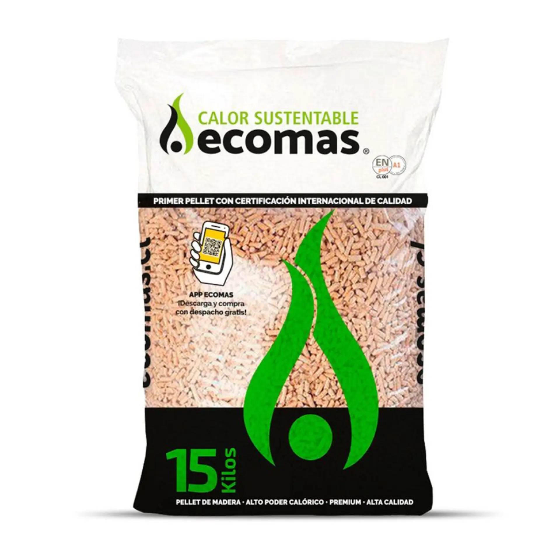 PELLET ESTUFA ECOMAS 15 K. 1