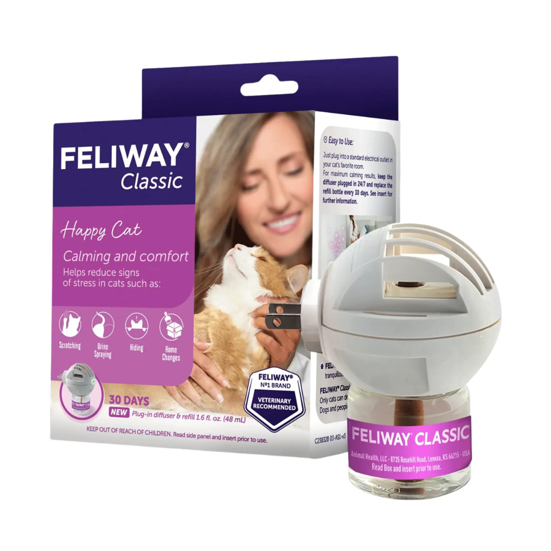 FELIWAY CLASSIC DIFUSOR + REPUESTO 48 ML.  1