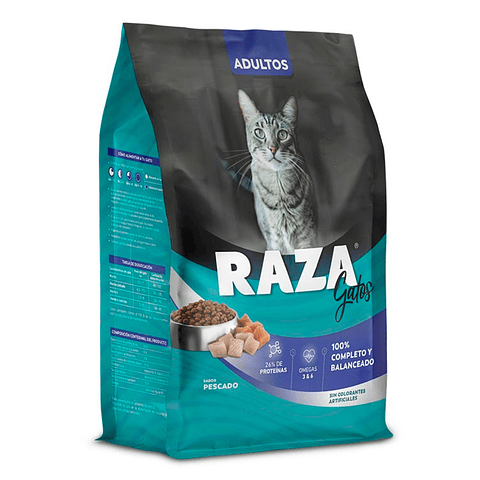 RAZA GATOS ADULTOS PESCADO 