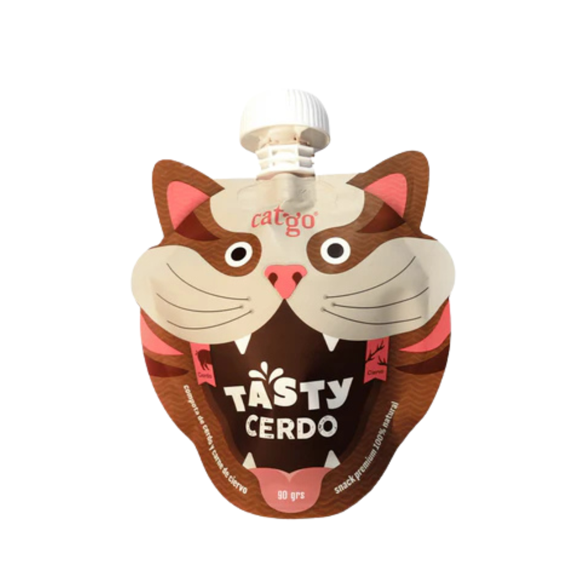CATGO COMPOTA TASTY CERDO Y CIERVO 90 GRS. 1