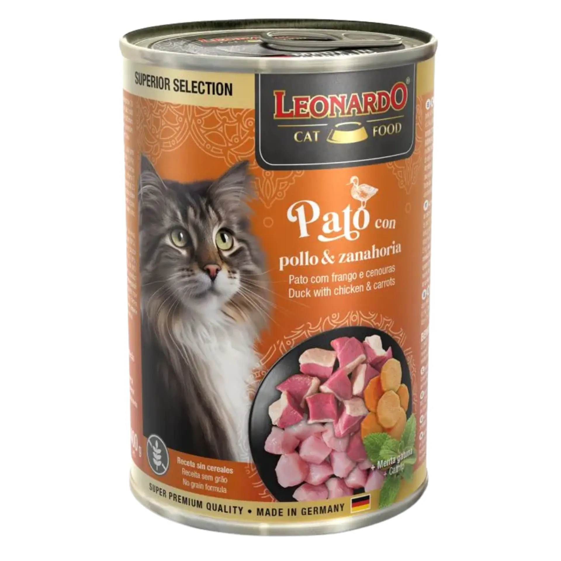 LEONARDO LATA PATO CON POLLO 400 G.  1