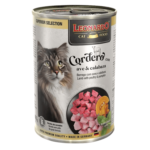 LEONARDO LATA CORDERO CON AVE 400 G.