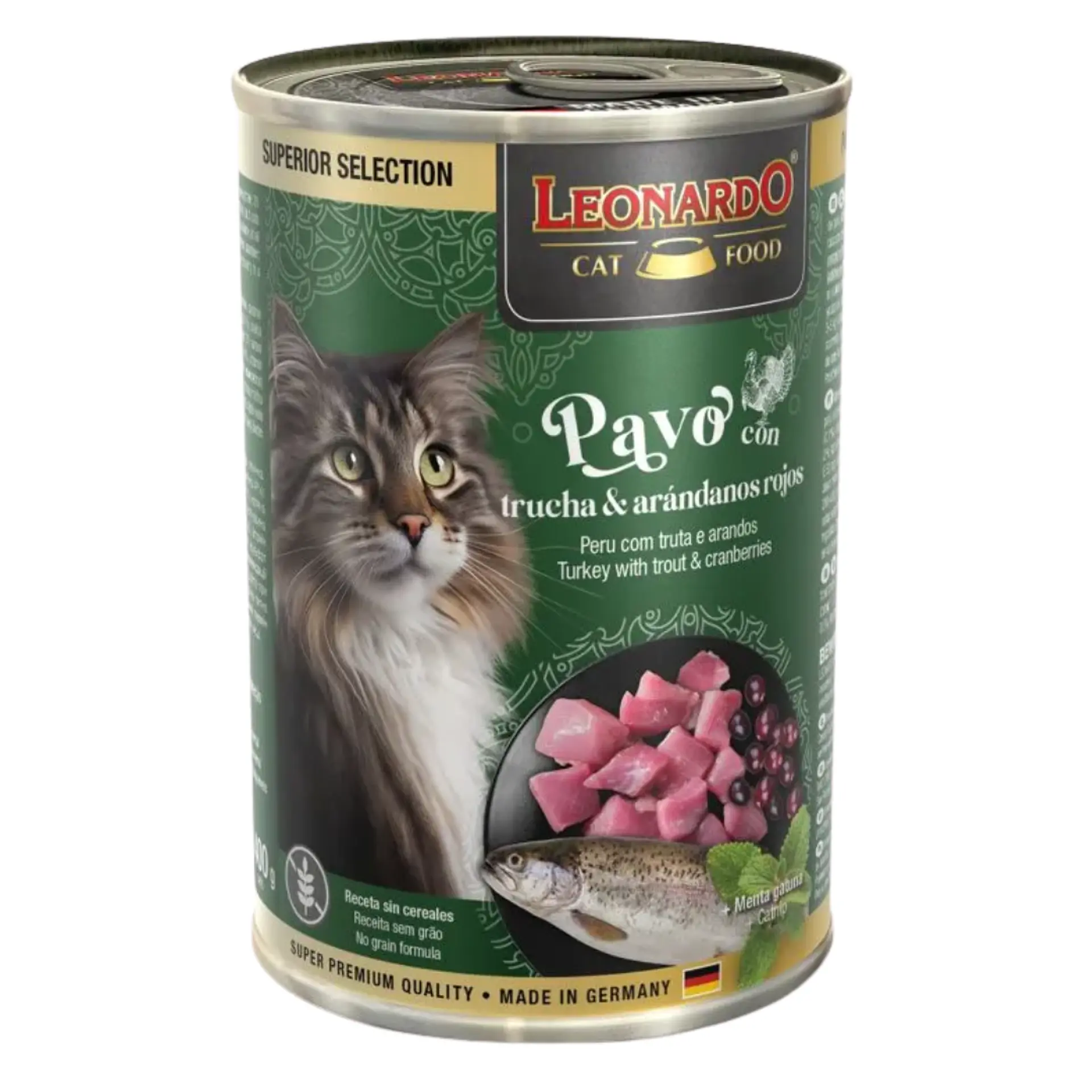 LEONARDO LATA PAVO CON TRUCHA 400 G.  1