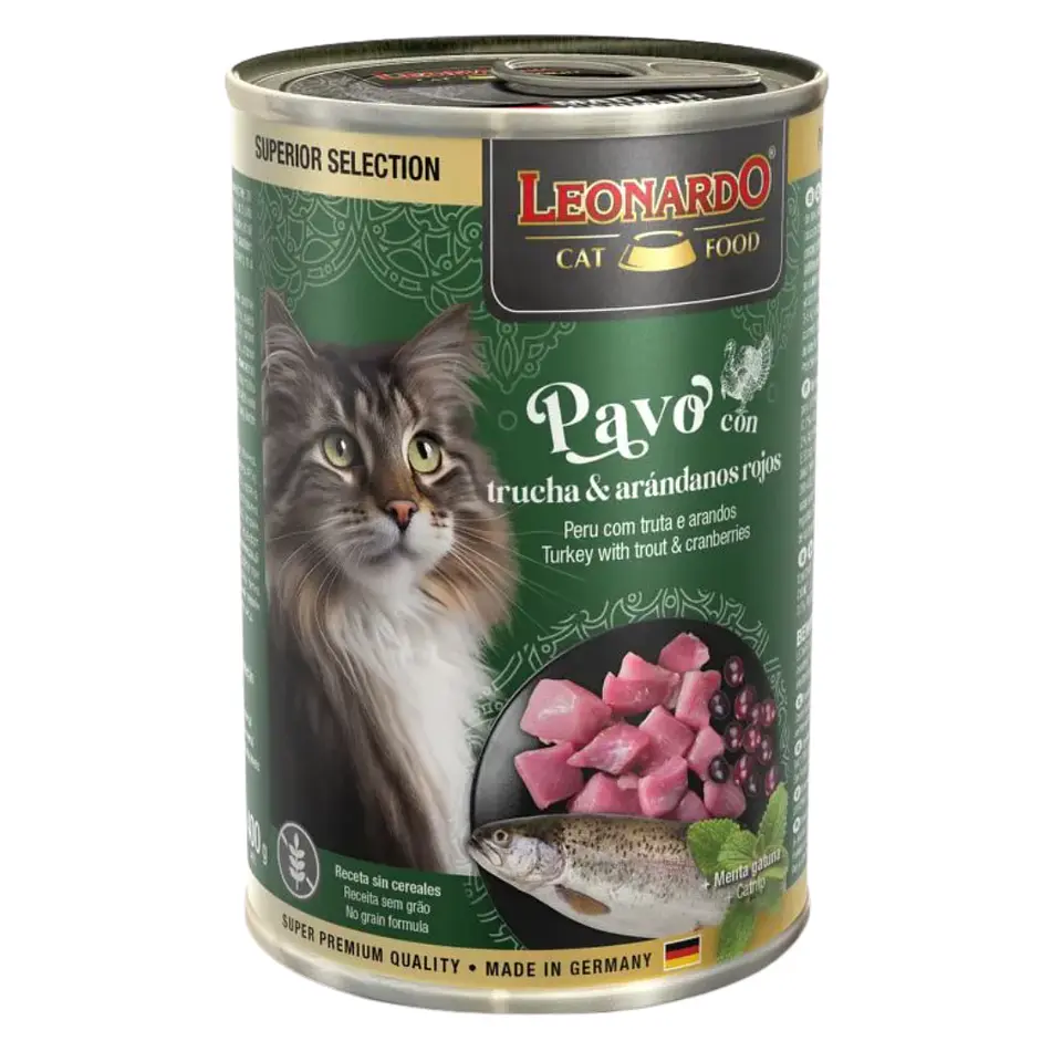 LEONARDO LATA PAVO CON TRUCHA 400 G.  1