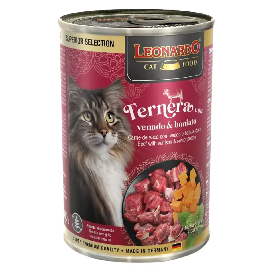 LEONARDO LATA TERNERA CON VENADO 400 G.  1