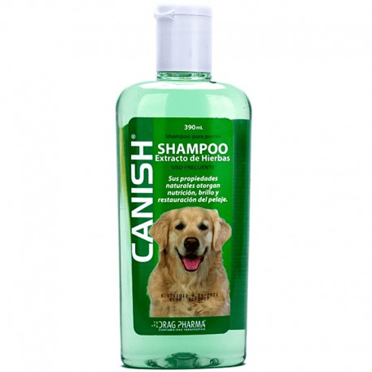 CANISH SHAMPOO EXTRACTO DE HIERBAS 390 ML.