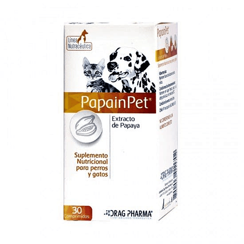 PAPAINPET 30 COMPRIMIDOS