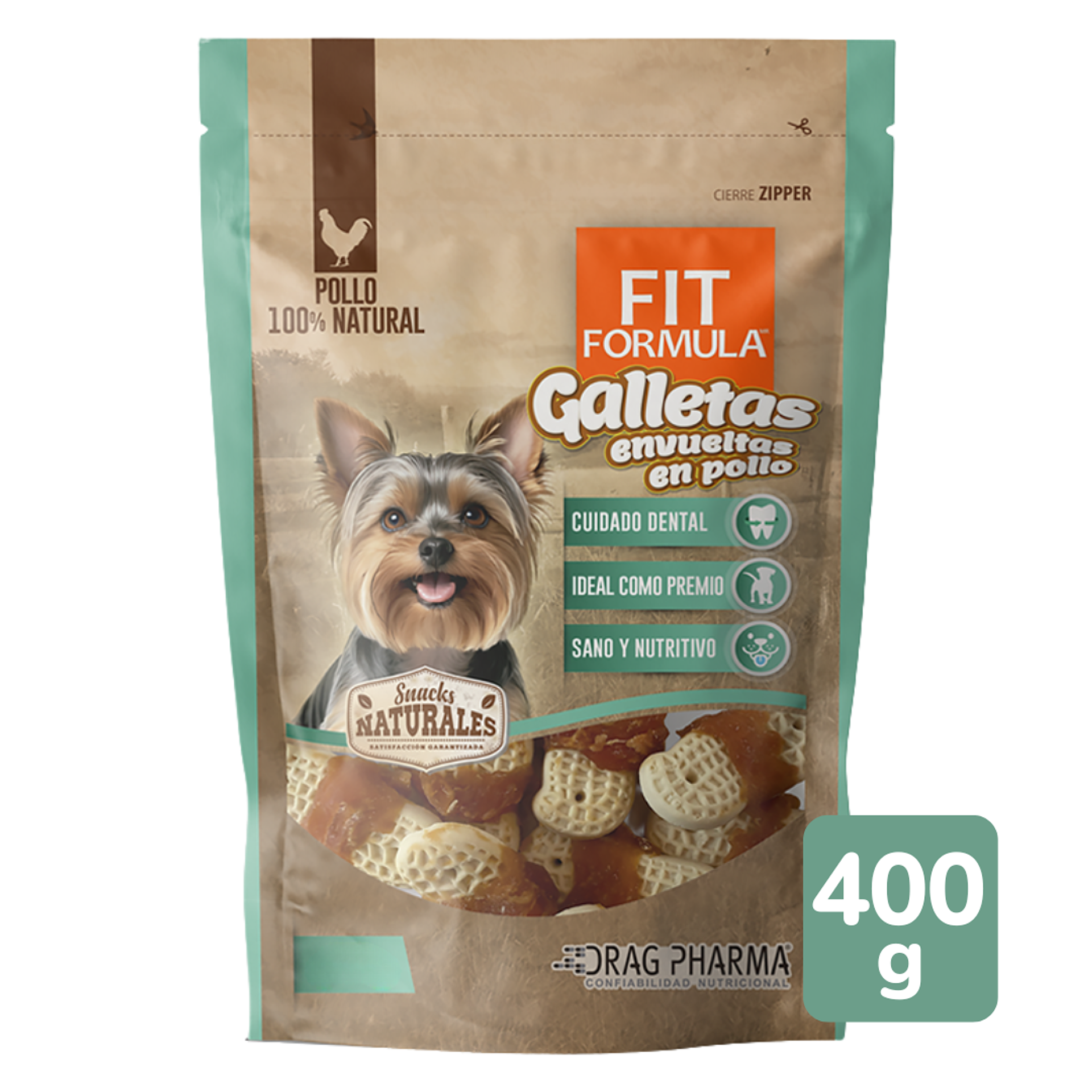 FIT FORMULA SNACK NATURAL GALLETAS ENVUELTAS EN POLLO 3