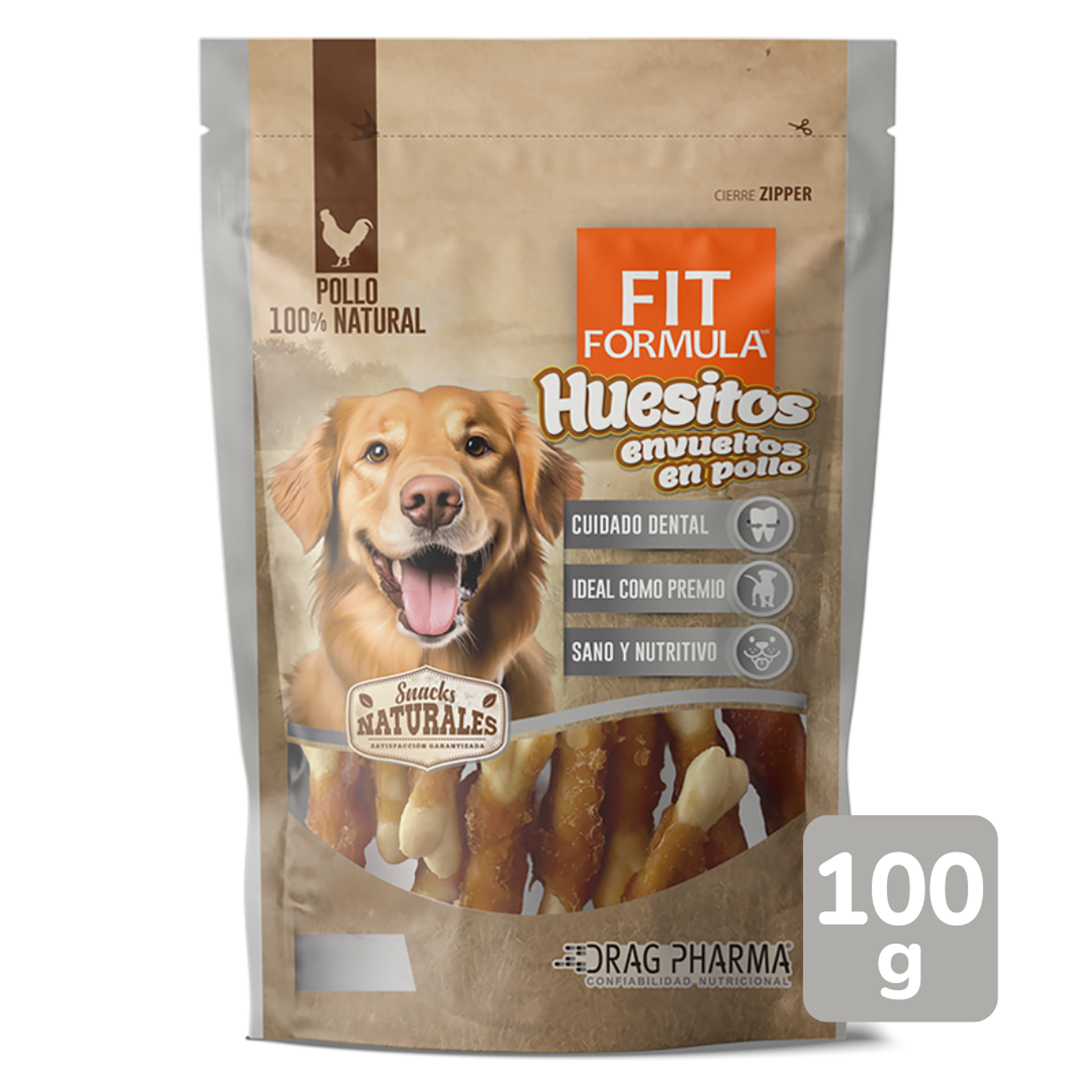 FIT FORMULA SNACK NATURAL HUESITOS ENVUELTOS EN POLLO 2