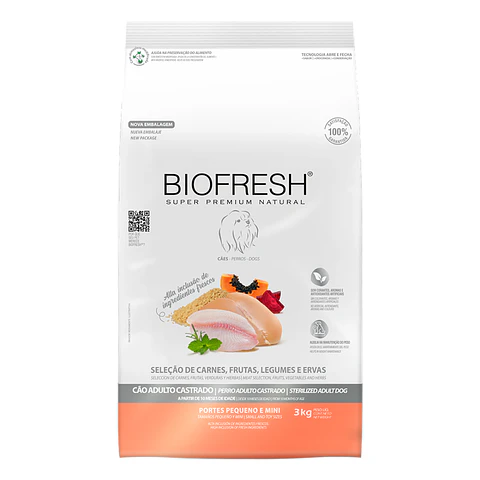 BIOFRESH ADULTOS CASTRADOS RAZAS PEQUEÑAS Y MINIS 3 K.